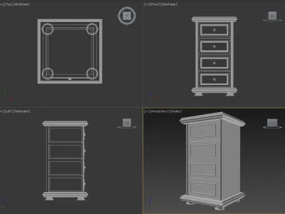 Vintage cabinet 3D model purchase