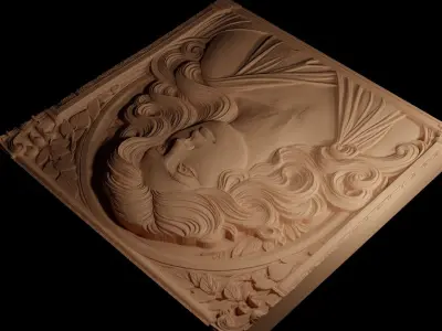 The White Lady CNC 3d Print High Relief Sand Casting 3D print model
