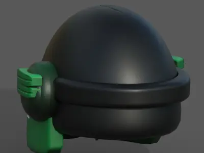 Helmet scifi military futuristic technology cyborg  Low-poly 3D model purchase