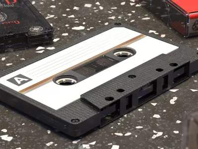 Deck Recorder Tape and Box Set 3D model