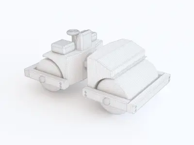 Wooden toy roller 01 3D model