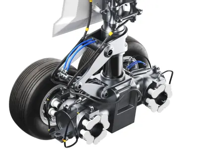Detailed Rare Aircraft Landing Gears 3D model