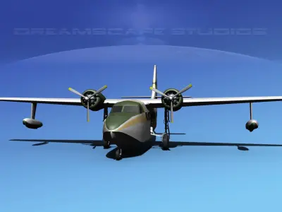 Grumman G-73 Mallard V06 3D model
