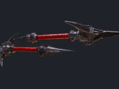 Classic Whip Vampire Killer Low-poly 3D model