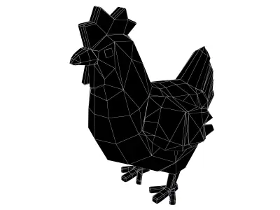 Low Poly Chicken v1 001 Free low-poly 3D model