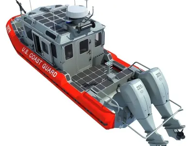 Boat of Coast Guard Defender 3D model