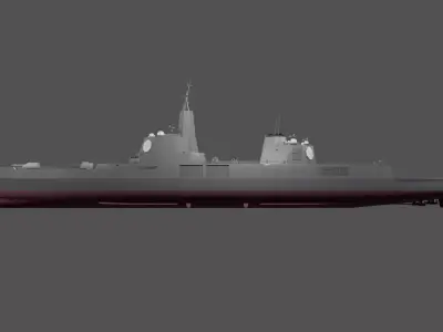 American Next Generation Ship Trump-class Battleship Low-poly 3D model