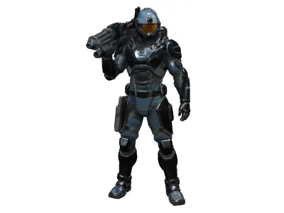 Sci fi pilot fugitive destiny color scheme heavy metal savant 3D model