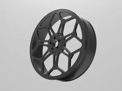 Premium 3D Printed Aluminum Rim for Luxury Vehicles II 3D print model