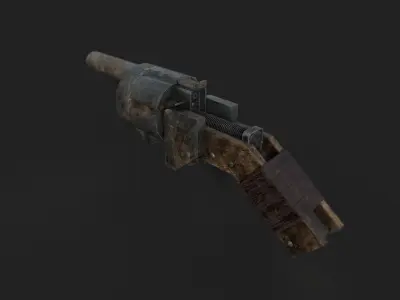Old Gun Free low-poly 3D model