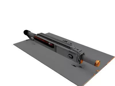 Futuristic Railgun 3D Model 3D model