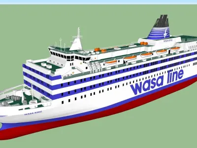 MS Estonia - Wasa King - Viking Sally - Trio Pack 3D model