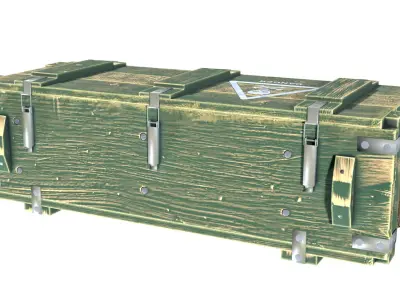 Military Box Low-poly 3D model 8