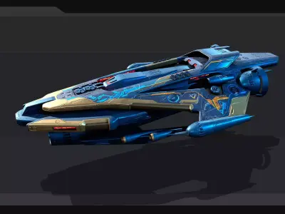 BB2 - GUARDIAN Frigate Low-poly 3D model