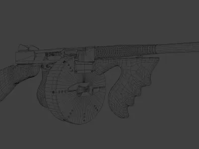 Low Poly Thompson 3D Model  PBR Textured Low-poly 3D model