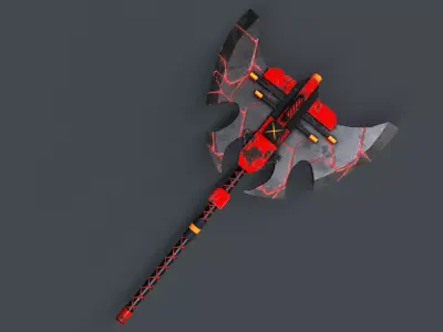 Sci-Fi Axe V4 - 03 Low-poly 3D model