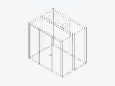 Booth - Meeting - Officetec - Pod - Medium Low-poly 3D model