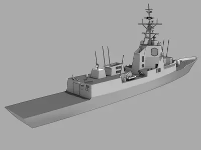 FFG F-100 Alvaro de Bazan class Low-poly 3D model
