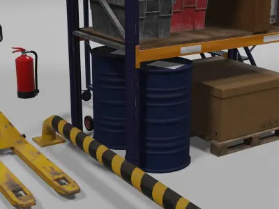 Warehouse pack PBR low poly Low-poly 3D model