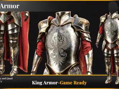 King Armor Low-poly 3D model
