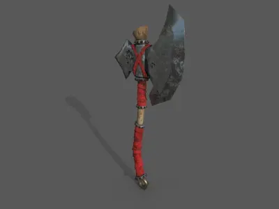 horde axe Low-poly 3D model