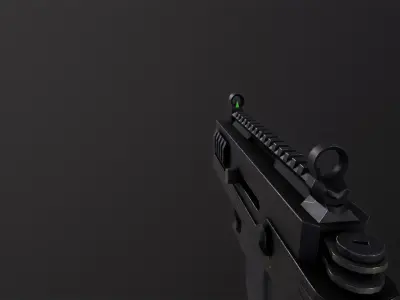 Mini Uzi sub machine gun concept  Low-poly 3D model