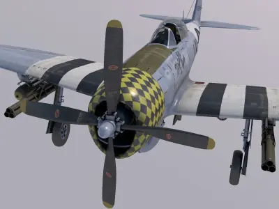 Republic P-47D Thuderbolt  Natalie Ann 2 3D model