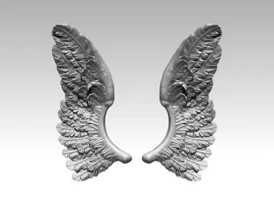 Wing Highpoly High Deatiled element part 3D print model