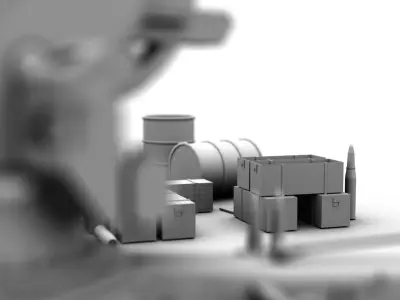  German FLAK 88 mm 3D model