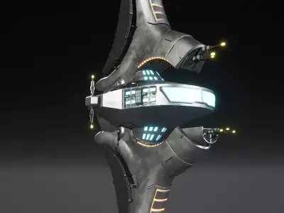 Sci-Fi ship Low-poly 3D model buy