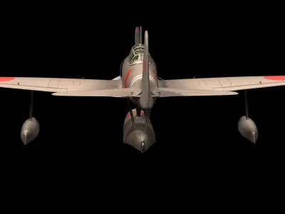 Nakajima A6M2-N 3D model purchase