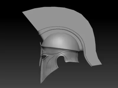 High-poly model  Spartan helm 3D model