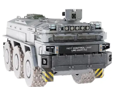 Military Car Vehicle 3d Model Low-poly 3D model
