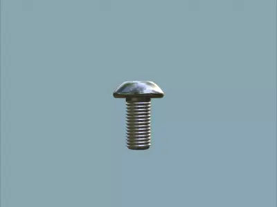 Steel Stained M6 Bolt Allen Dome 3D model