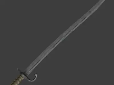 Long Scottish dagger 3D model