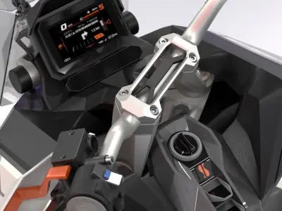 motorcycle hand grip throttle grip  3D model