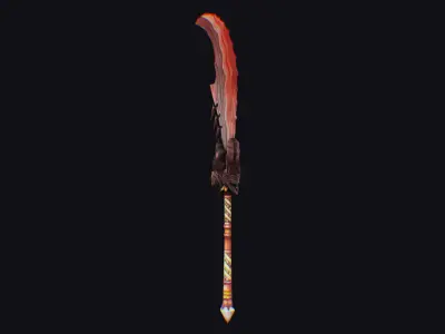 Axe Pickaxe Pike Cutting Hatchet Weapon Halberd Fantasy Bill Low-poly 3D model purchase