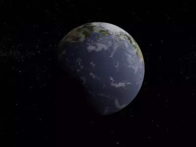 Earth from space Free low-poly 3D model