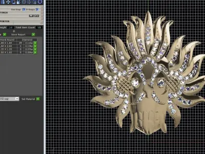 Sri Lankan Traditional Mask Pendant 3D print model