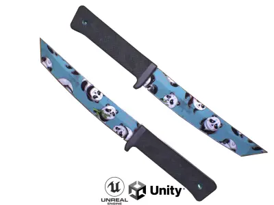 Cold Steel Recon Tanto Panda - Knife Low-poly 3D model