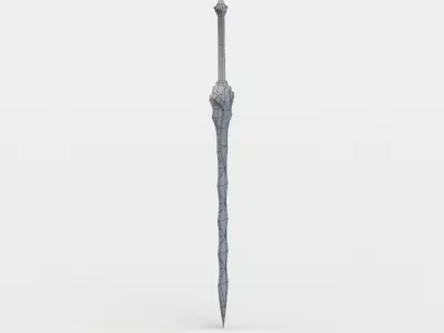 Sword Low-poly 3D model 16