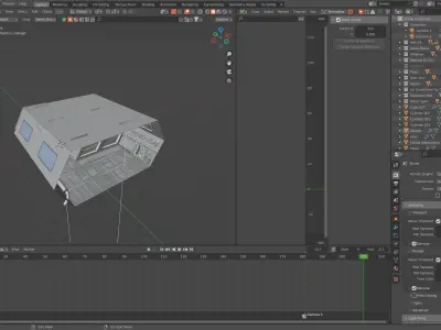 Sci-Fi Spaceship Interior 3D model