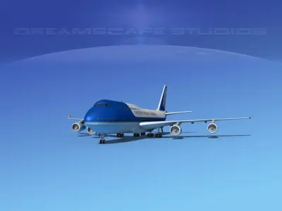 Boeing 747-8I Jumbo Jet USA 3D model