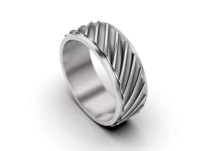 Geometric Gear Pattern Band 3D print model