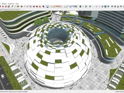 Sketchup Commercial Complex P3 3D model