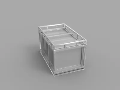 Container metal box 3D model