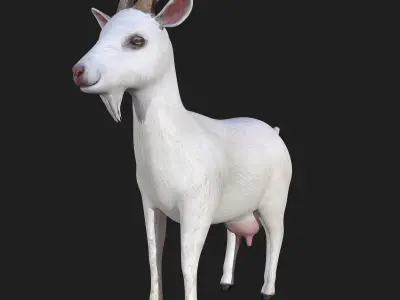 3D GOAT Low-poly 3D model