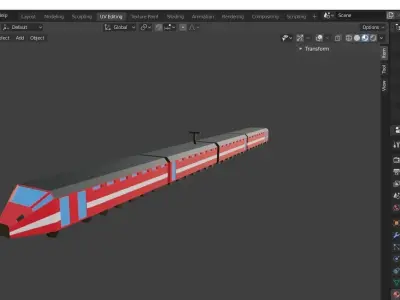 Train Low-poly 3D model shop