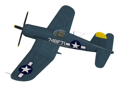 Chance Vought F4U-4 Corsair 3D model purchase