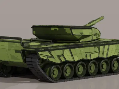 Type 96 Tank 3D Model Free low-poly 3D model